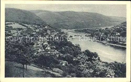 Ziegelhausen Panorama Neckar Kat. Heidelberg