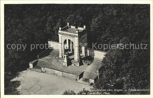 Edenkoben Sieges und Friedensdenkmal Fliegeraufnahme Kat. Edenkoben