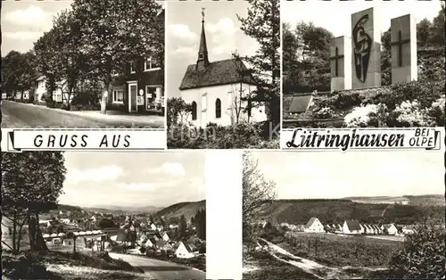 Luetringhausen Teilansichten Kirche Friedhof Kat. Olpe