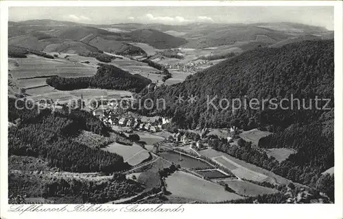 Bilstein Sauerland Luftkurort Fliegeraufnahme Kupfertiefdruck / Lennestadt /Olpe LKR