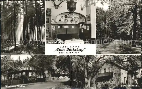 Obernkirchen Gasthaus Zum Bueckeberg Pensionshaus Waldpartie Kat. Obernkirchen