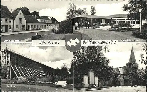 Bad Westernkotten Kurhaus Kurmittelhaus Ehrenmal Katholische Kirche Saline Wappen Kat. Erwitte