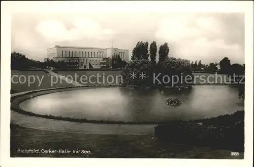 Bielefeld Oetker Halle mit See Kat. Bielefeld