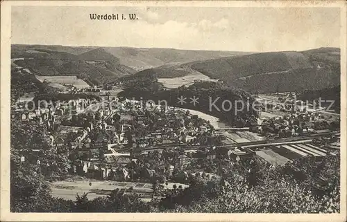 Werdohl Panorama Bahnpost Kat. Werdohl