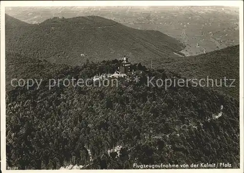 Kalmit Berg Aussichtsturm Sender Fliegeraufnahme Kat. Maikammer