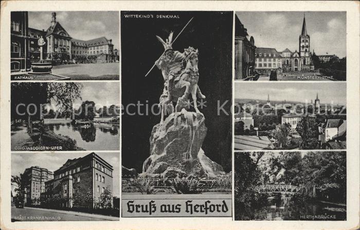 Herford Rathaus Muensterkirche.. Ansichtskarten günstig