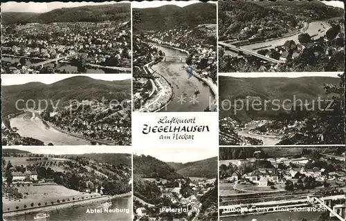 Ziegelhausen Fliegeraufnahme Abtei Neuburg Uniklinik Kat. Heidelberg