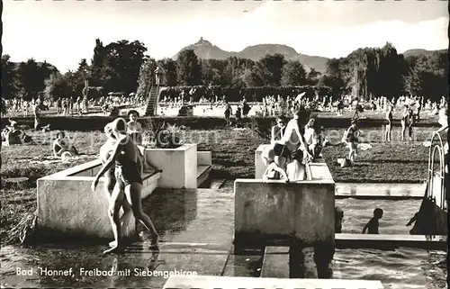 Bad Honnef Freibad mit Siebengebirge Kat. Bad Honnef