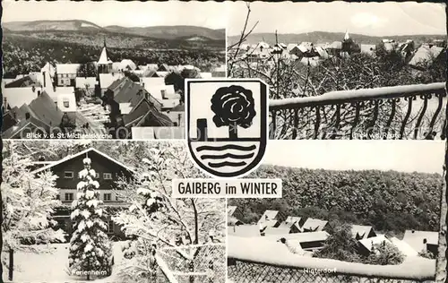 Gaiberg Baden im Winter Ferienheim Hinterdorf Kat. Gaiberg