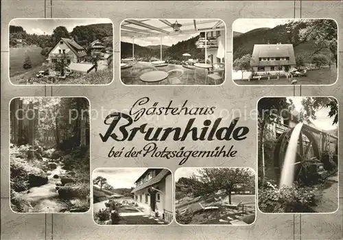 Bad Herrenalb Gasthaus Brunhilde bei der Ploetzsaegemuehle Kat. Bad Herrenalb