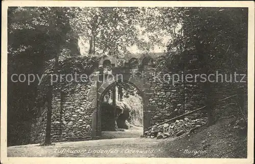 Lindenfels Odenwald Burgtor Kat. Lindenfels