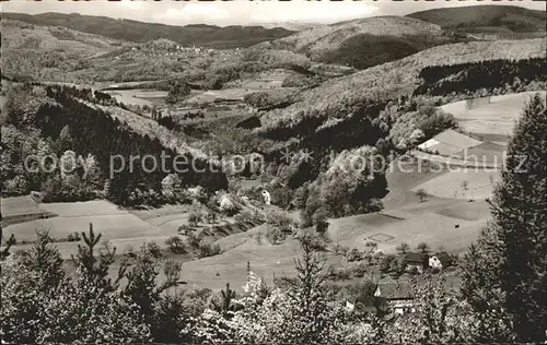 Lindenfels Odenwald Blick von der Walburgiskapelle Kat. Lindenfels