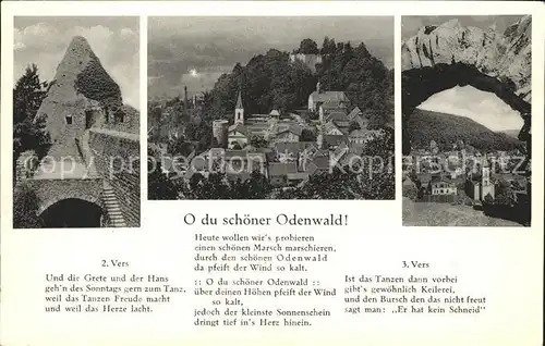 Lindenfels Odenwald Vers Burgtreppe im Inneren Blick von der Burg Kat. Lindenfels
