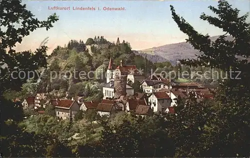 Lindenfels Odenwald Totalansicht Burg Kat. Lindenfels