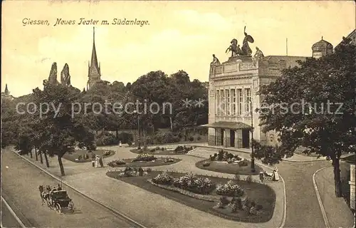 Giessen Lahn Neues Theater mit Suedanlage Kat. Giessen