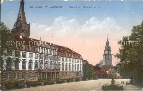 Erbach Odenwald Schloss Kirche Kat. Erbach