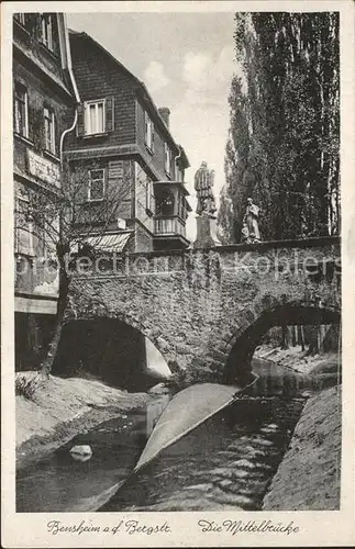 Bensheim Bergstrasse Mittelbruecke Kat. Bensheim