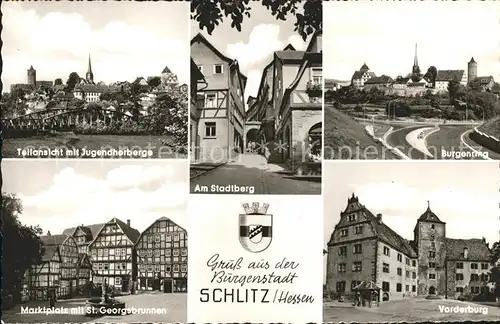 Schlitz Burgenring Jugendherbergr Vorderburg Am Stadtberg Kat. Schlitz