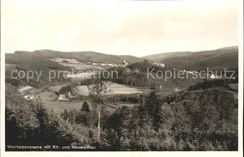 Altweilnau Weiltalpanorama mit Alt  und Neuweilnau Kat. Weilrod