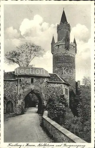 Friedberg Hessen Adolfsturm Burgausgang Kat. Friedberg (Hessen)