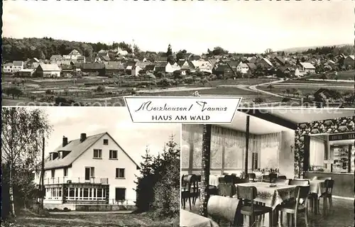 Merzhausen Taunus Panorama Restaurant Haus am Wald Gaststube Kat. Usingen