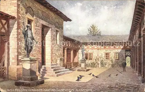 Saalburg Taunus Peristyl mit Kaiser Hadrian und Severus Alexander Kat. Wehrheim