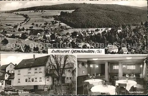 Gemuenden Taunus Panorama Gasthaus zur Linde Gaststube Kat. Weilrod