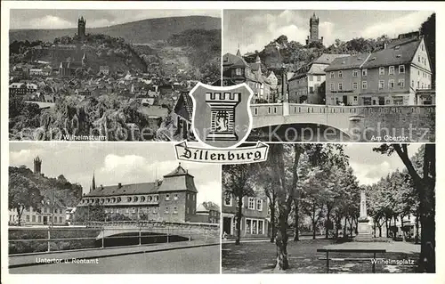 Dillenburg Wilhelmsturm Am Obertor Untertor und Rentamt Wilhelmsplatz Kat. Dillenburg