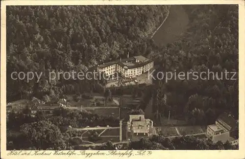 Bergzabern Bad Hotel und Kurhaus Westenhoefer Fliegeraufnahme Kat. Bad Bergzabern