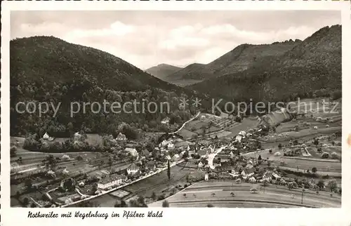 Nothweiler mit Wegelnburg Panorama Kat. Nothweiler