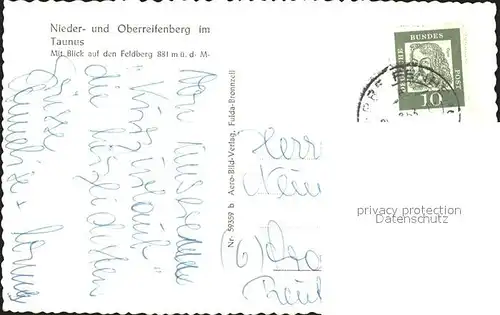 Oberreifenberg mit Niederreifenberg und Feldberg Kat. Schmitten