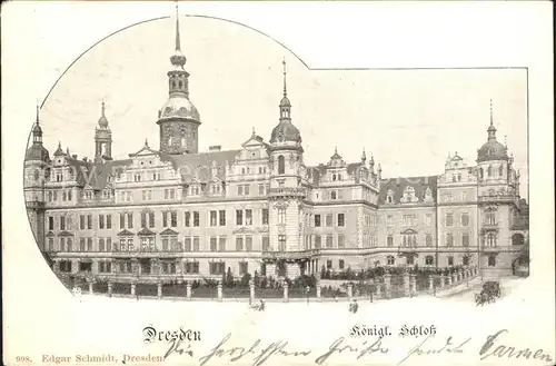 Dresden Koenigl Schloss Kat. Dresden Elbe