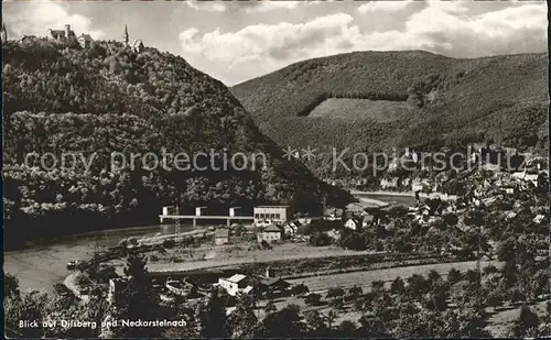 Dilsberg mit Neckarsteinach Panorama Kat. Neckargemuend