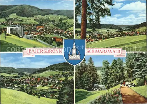 Baiersbronn Schwarzwald Panorama Teilansichten Waldweg Kat. Baiersbronn