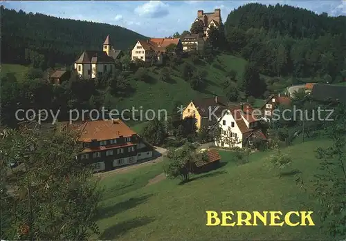 Berneck Altensteig Dorfpartie Burg Kat. Altensteig