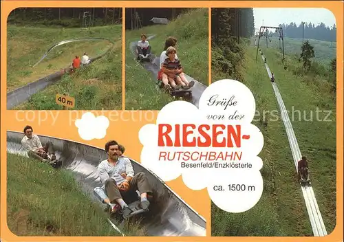 Enzkloesterle Seewald Freizeitpark Riesen Rutschbahn Besenfeld Kat. Enzkloesterle