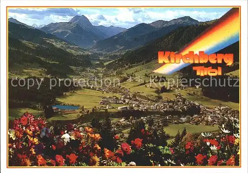 Kirchberg Tirol Panorama mit Gr Rettenstein Alpenflora Kat. Kirchberg in Tirol