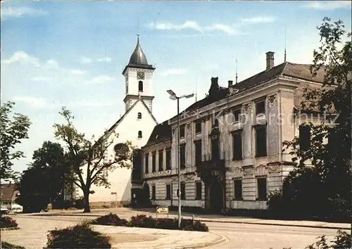 Aulendorf Partie an der Kirche Kat. Aulendorf