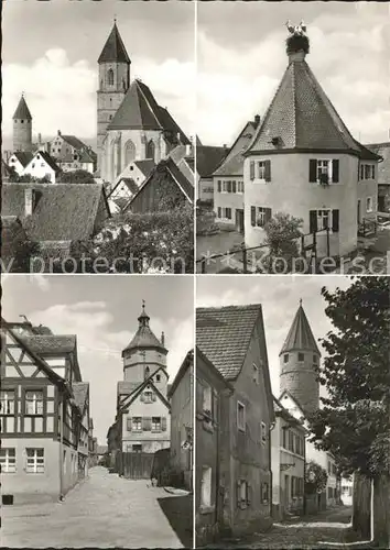 Gunzenhausen Altmuehlsee Prot Kirche und Faerberturm Kat. Gunzenhausen