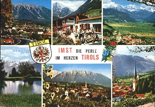 Imst Tirol Panorama Orts und Teilansichten Kirche See Latschenhuette Musikgruppe Kat. Imst