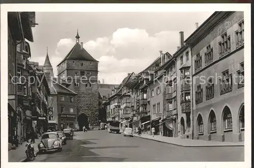 Rottweil Neckar Hauptstrasse mit Schwarzem Tor Kat. Rottweil