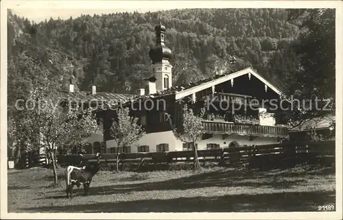 Reit Winkl Dorfmotiv Kirche Kat. Reit im Winkl