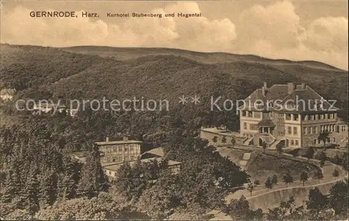 Gernrode Harz Kurhotel Stubenberg und Hagental Kat. Gernrode Harz