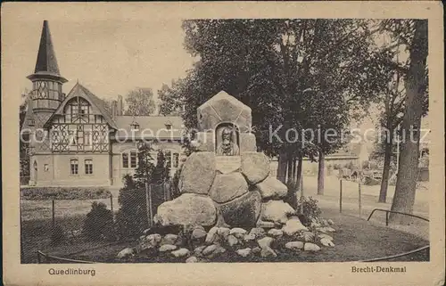 Quedlinburg Brecht Denkmal Kat. Quedlinburg