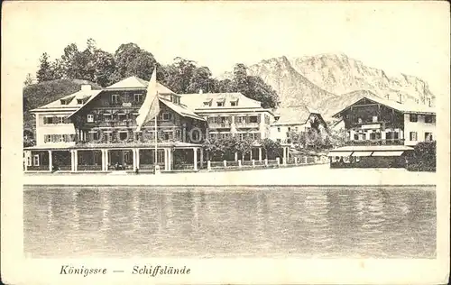 Koenigsee Berchtesgaden Schiffslaende Kat. Berchtesgaden
