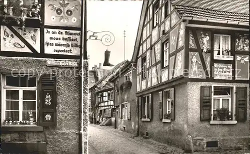 Bensheim Bergstrasse Malerwinkel in der Hasengasse Kat. Bensheim