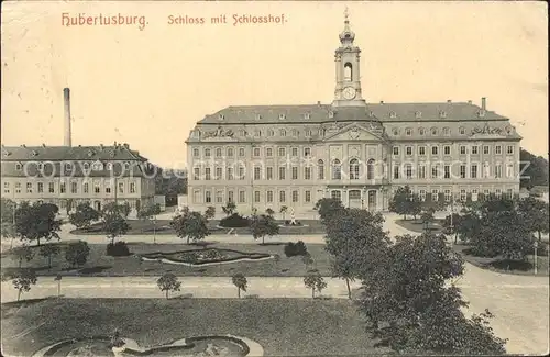 Hubertusburg Rhein Schloss mit Schlosshof Kat. Leutesdorf