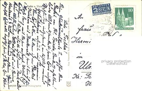 Lohr Main Teilansicht Kirche Kat. Lohr a.Main