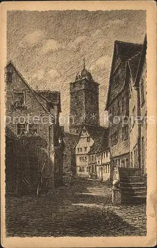 Lohr Main Partie von der Fischergasse Kat. Lohr a.Main