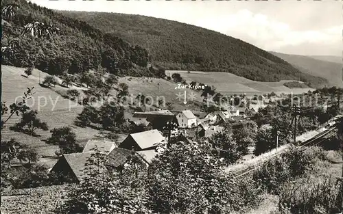 Schoellenbach Gasthaus Pension Zur Krone Ortsansicht Kat. Hesseneck